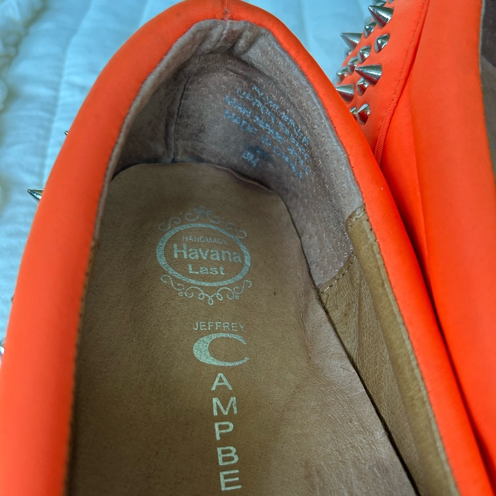Jeffrey Campbell Spike Orange Slip-On Shoes size 8 - Picture 8 of 9